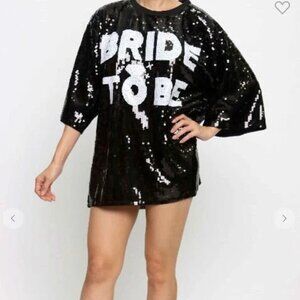 MINI Sequin Dress w/Graphics Design - Bride to Be!